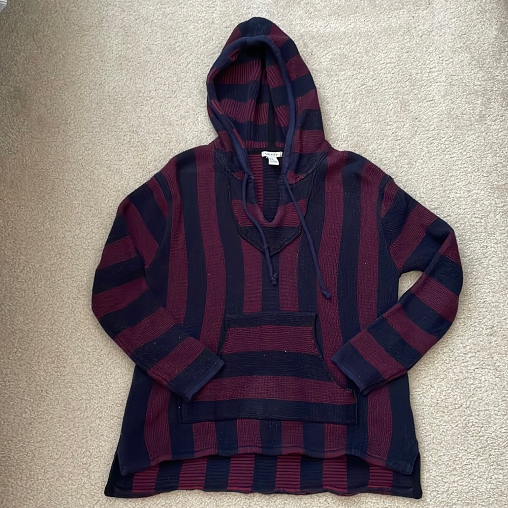 Forever 21 poncho hoodie